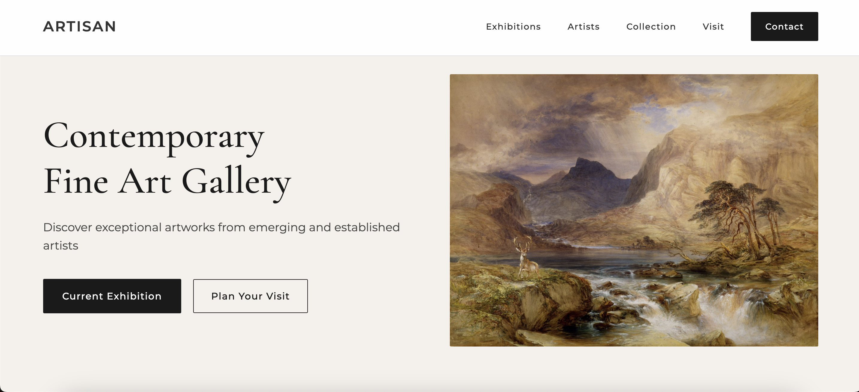 Art Gallery Website Example