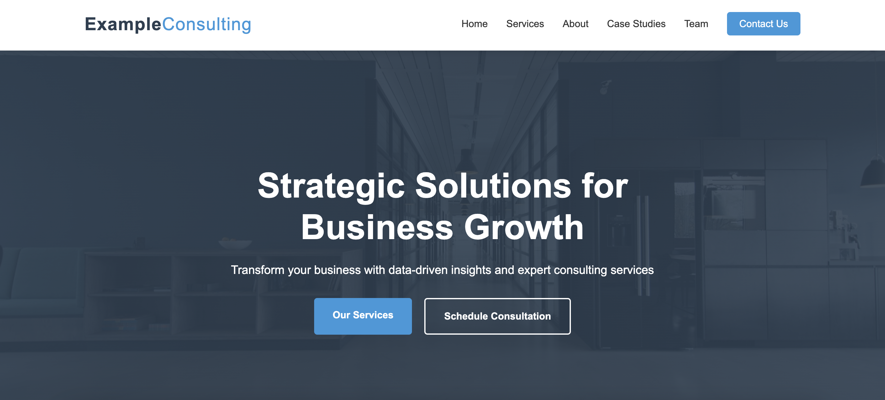 Consulting Firm Website Example