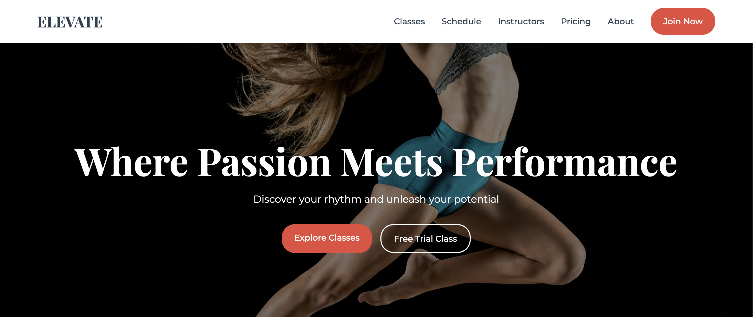 Dance Studio Website Example