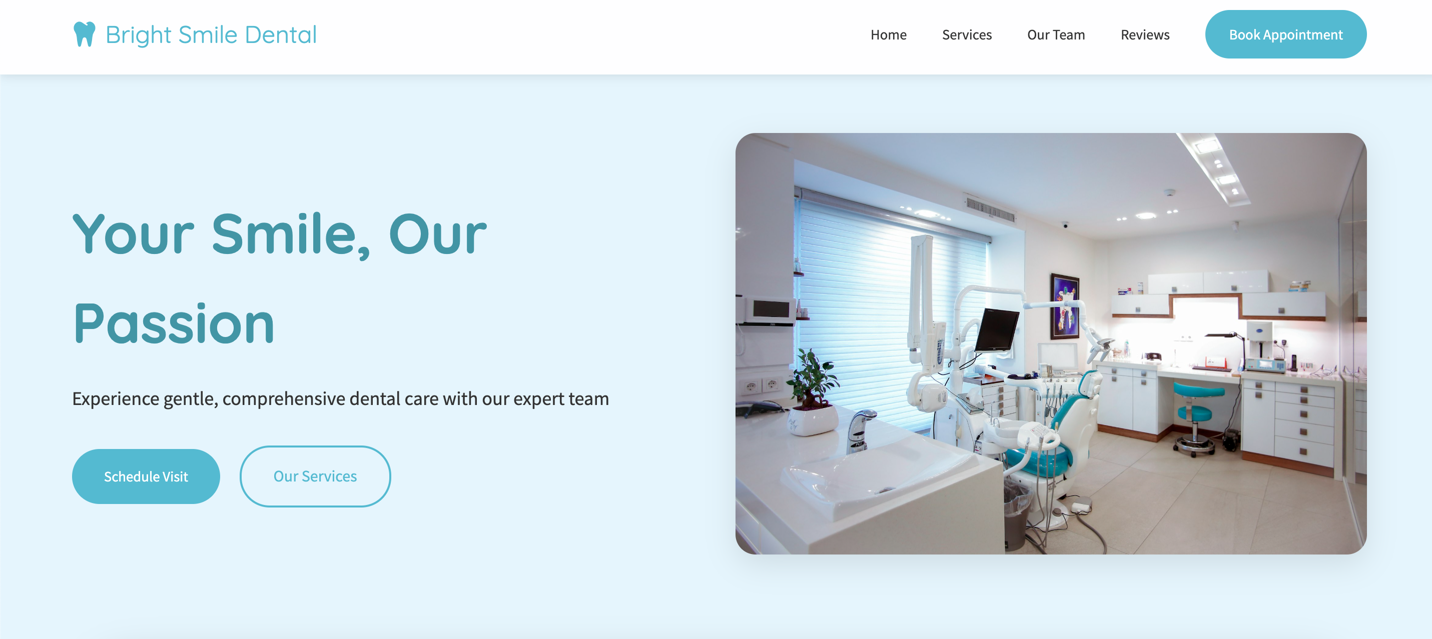 Dental Practice Website Example