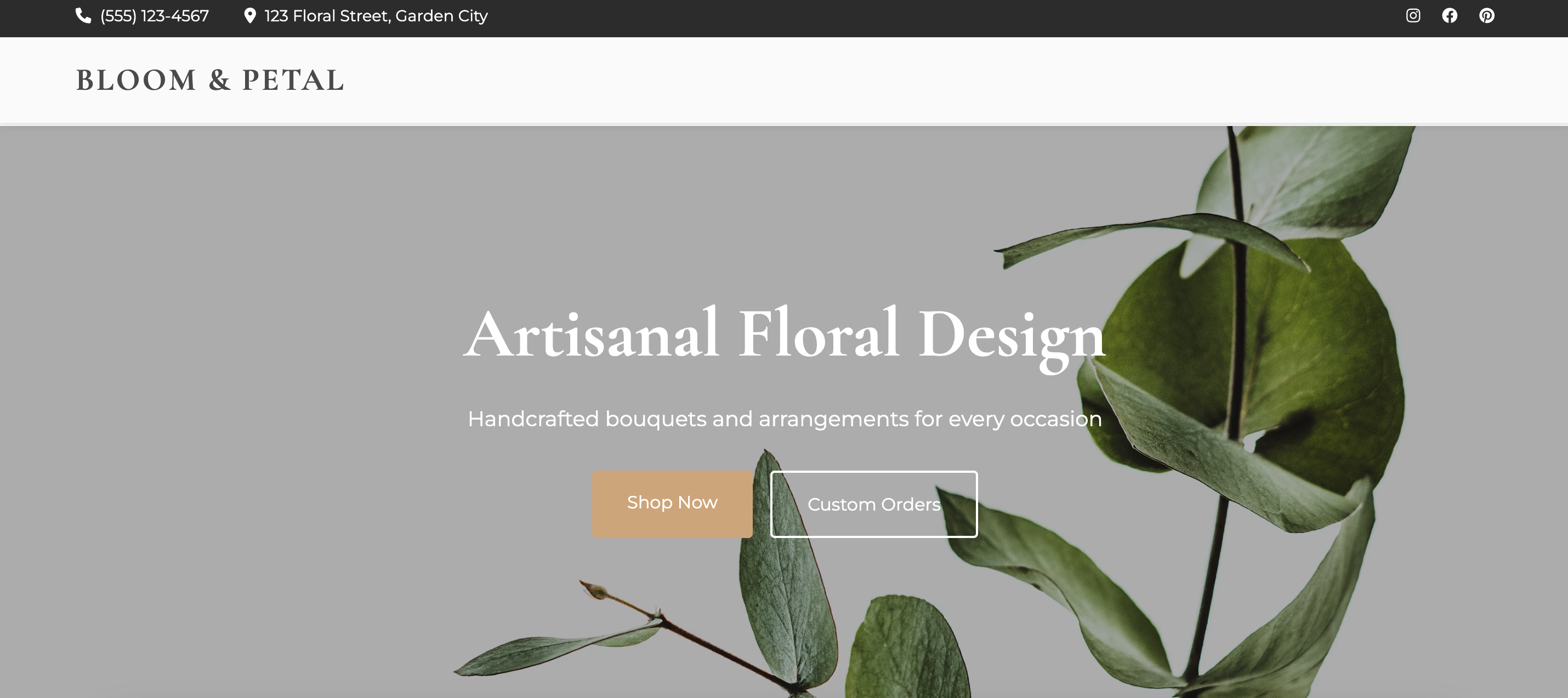 Florist Website Example