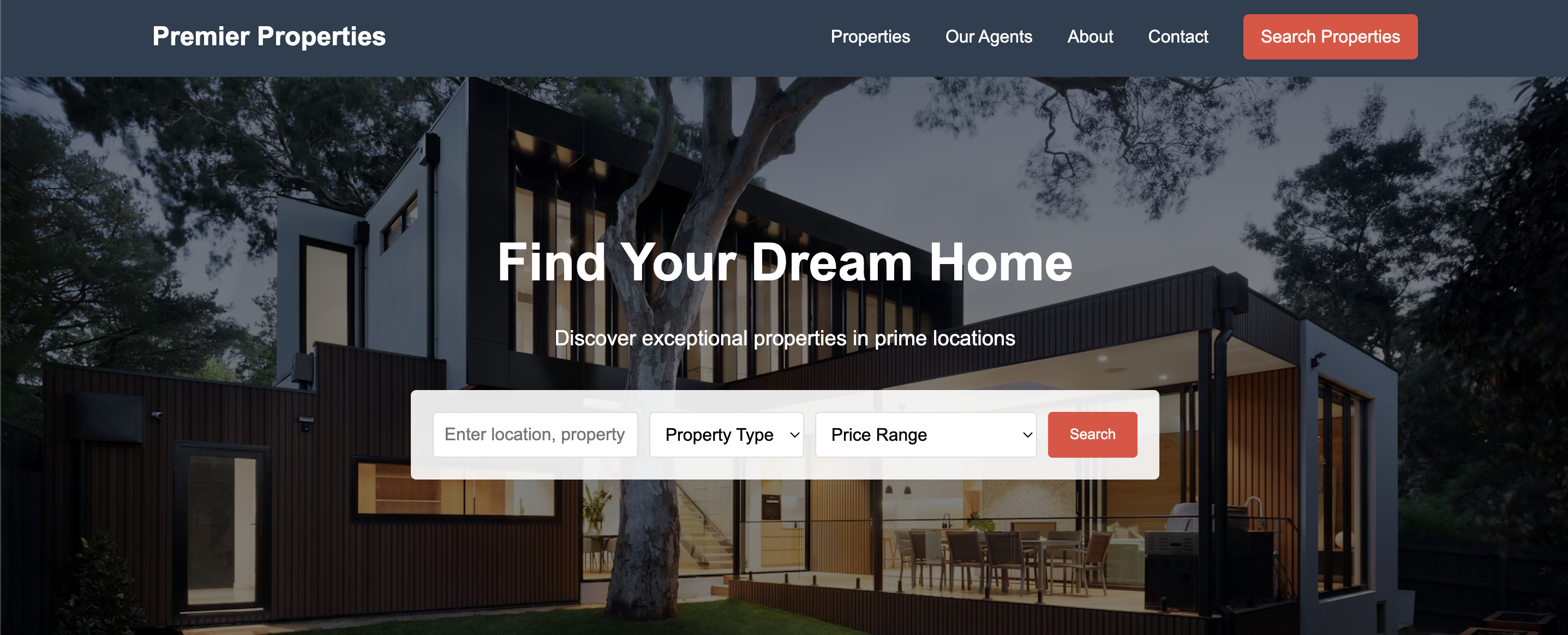 Real Estate Website Example