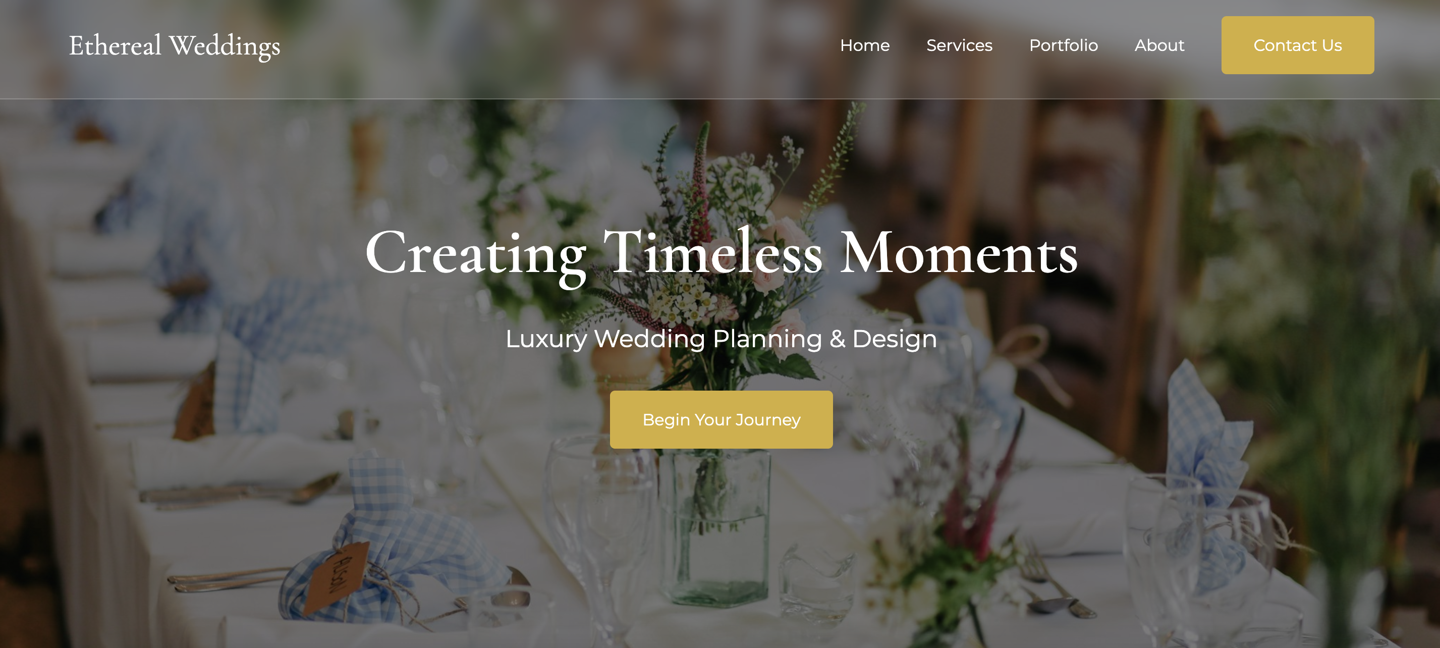 Wedding Planner Website Example